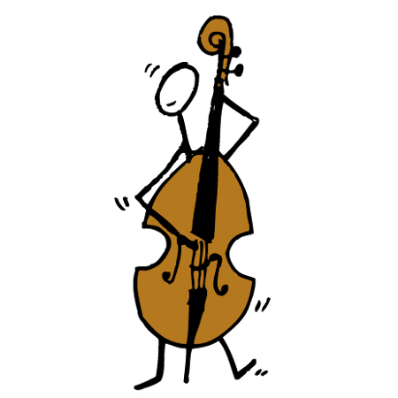upright bass player practicing the Cloud