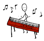 keyboardist jamming