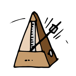 drawing of a metronome